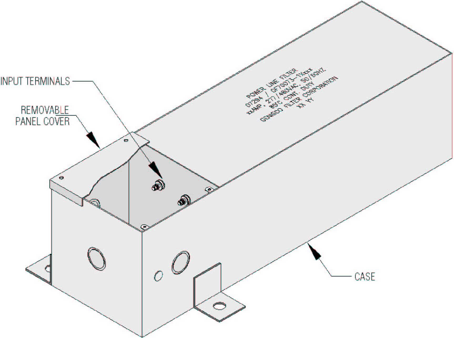 Genisco GF57915-2x30D EMI Power Line Filter