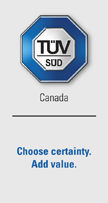 Homepage of TUV SUD Canada