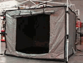 Optional EMI shielded tent door