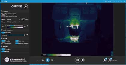 mk-messtechnik infrared camera opto-LWIR image being displayed on screen